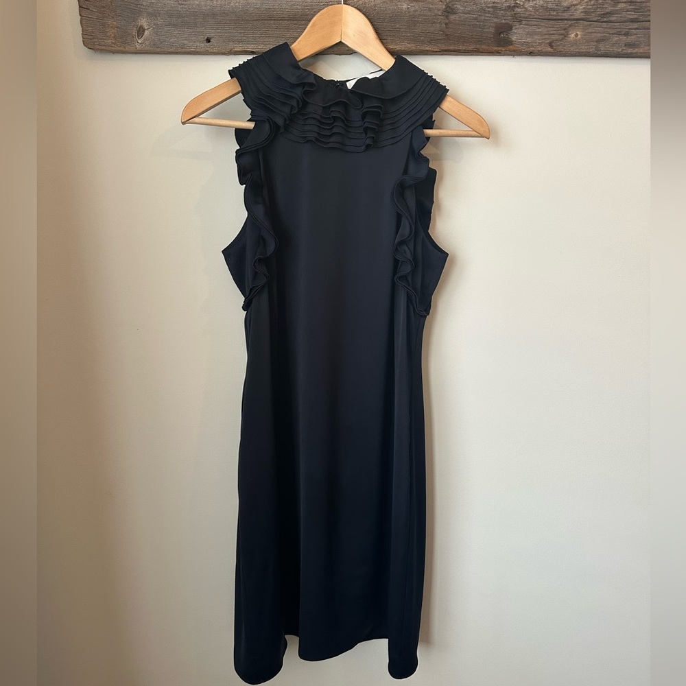 Reiss Jolene Ruffle Dress – Midnight, Size 8 - Picture 5 of 10